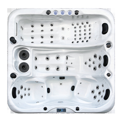 Ruang air panas taman mewah untuk 4 orang dewasa acrylic spa bak mandi Whirlpool dengan fungsi pijat untuk luar ruangan