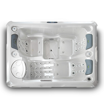 Pearl White Massage Spa Bathtub Kolam Air Panas Luar Ruangan Untuk 3 Orang