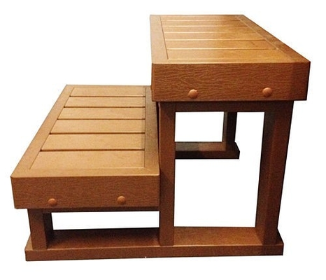 Aksesoris Spa Luar Ruangan Hot Tub 2 Tier Step Plastic Walk In Steps