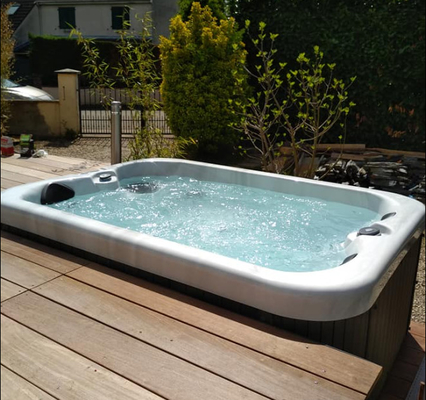 Ekonomi Luar Ruangan 2 Orang Hot Tub Spa Whirlpool Massage Bathtub