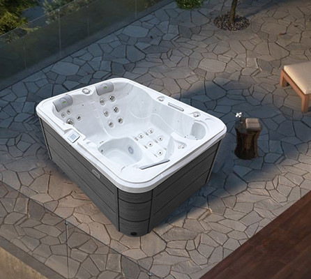 1 Lounge 2 Seat Spa Luar Ruangan Putih Hot tub Pijat Spa Bathtubs Whirlpools