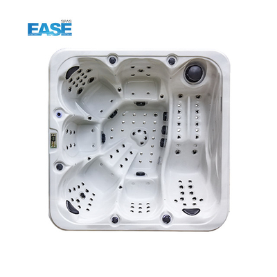 Outdoor White Massage Spa Hot Tub 124Pcs Total Jets 1 recliner