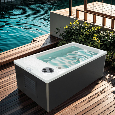 2 Orang Acrylic Rectangle Ice Tub Atlet Terapi Cold Dip dengan Chiller