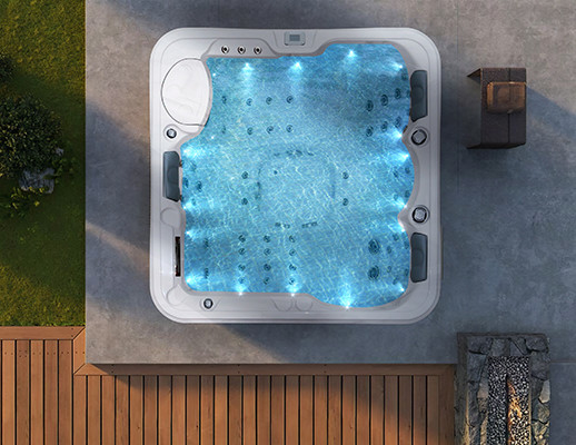 4 Orang Outdoor Whirlpool Spa Taman Portable Pijat Bathtub Desain