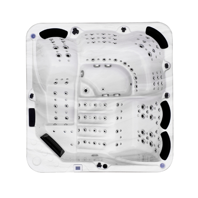 Hidroterapi Luar Ruang Spa Kolam renang Air Jets Pijat Whirlpool Hot Tub Dengan Lampu Led