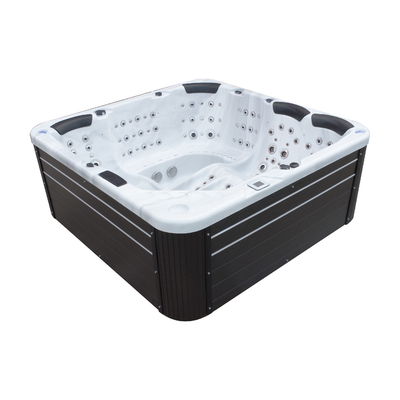 Hidroterapi Luar Ruang Spa Kolam renang Air Jets Pijat Whirlpool Hot Tub Dengan Lampu Led