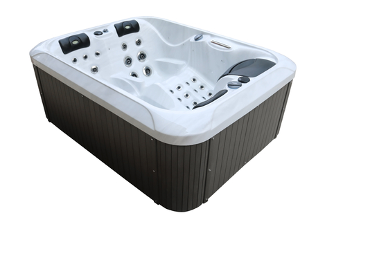 Garden Hot Tubs With 2 Lounges For Family Outdoor Massage Spa Pools Bak Mandi Bebas Dengan Lampu Led