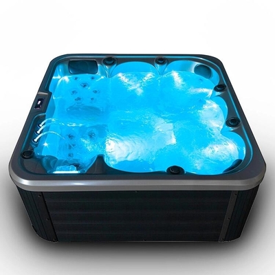 Spa Air Panas Akrilik Luar Ruangan Disesuaikan Spa Air Panas Jacuzzi Luar Ruang 6 Orang Spa Pijat Air Panas Dengan Lampu Led