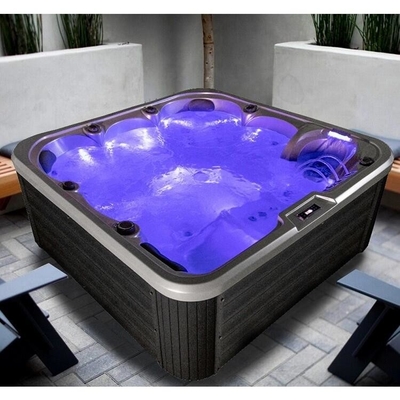 Spa Air Panas Akrilik Luar Ruangan Disesuaikan Spa Air Panas Jacuzzi Luar Ruang 6 Orang Spa Pijat Air Panas Dengan Lampu Led