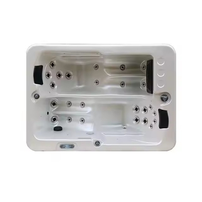 Garden Hot Tubs With 2 Lounges For Family Outdoor Massage Spa Pools Bak Mandi Bebas Dengan Lampu Led