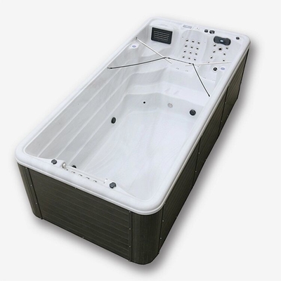 Kolam renang mewah tanpa akhir untuk taman Whirlpool Spa bak dengan jet udara Swim Spa untuk outdoor