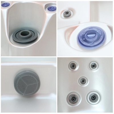 Bak air panas luar mewah untuk 5 orang dengan Whirlpool Pijat Bak mandi akrilik dengan speaker Bluetooth