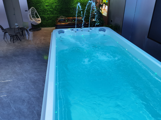 Kolam Renang Spa Luar Ruangan berdiri sendiri Untuk Taman 5 Meter Kolam Renang Spa Tak Berujung Hot Tub Dengan Fungsi Pijat