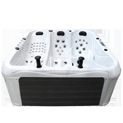 Ruang air panas taman mewah untuk 4 orang dewasa acrylic spa bak mandi Whirlpool dengan fungsi pijat untuk luar ruangan