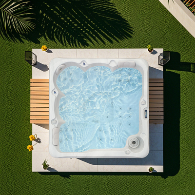 Acrylic 5 Orang Outdoor Swim Spa Pool Taman Relax Massage Whirlpool Hot Tub