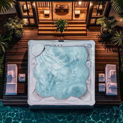 Hydro pijat bak mandi luar Panas dan kolam renang Jet Romantis Whirlpool Hot Tub