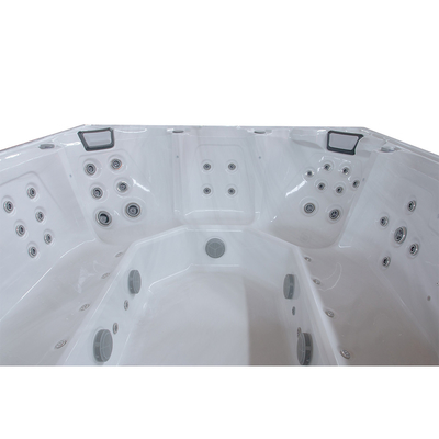 Whirlpool Akrilik Luar Ruangan Berkualitas Ergonomis Dengan Kursi 8 Orang