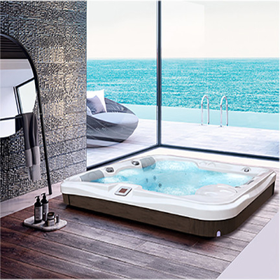 Acrylic Pressure Relief Bathtub Whirlpool Spa Tub dengan Lampu LED