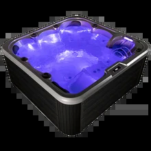 Setengah tenggelam sederhana modern 8 orang SPA Whirlpool Bak Mandi Di Marmer Putih