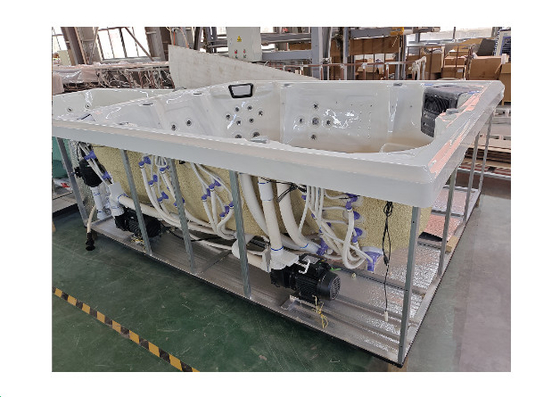 Whirlpool Akrilik Luar Ruangan Berkualitas Ergonomis Dengan Kursi 8 Orang