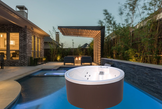 5-Person Acrylic Shell Hot Tub dengan 3kW Heater dan Bluetooth Speaker