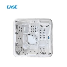Premium 3-Person Hot Tub persegi panjang Dengan Aristech Akrilik Ozon Generator Dan Lampu Bawah Air