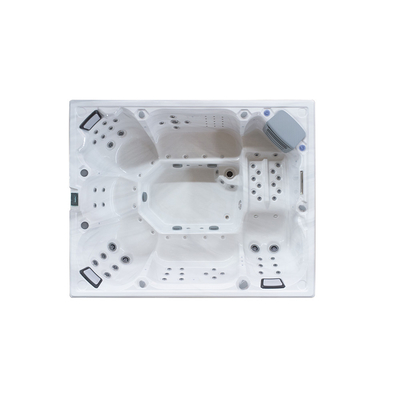 8-Person 600-Gallon Kapasitas persegi panjang Acrylic Hot Tub dengan 73 Jet dan 16 Air Jets