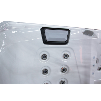 8-Person 600-Gallon Kapasitas persegi panjang Acrylic Hot Tub dengan 73 Jet dan 16 Air Jets