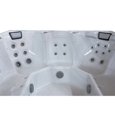8-Person 600-Gallon Kapasitas persegi panjang Acrylic Hot Tub dengan 73 Jet dan 16 Air Jets