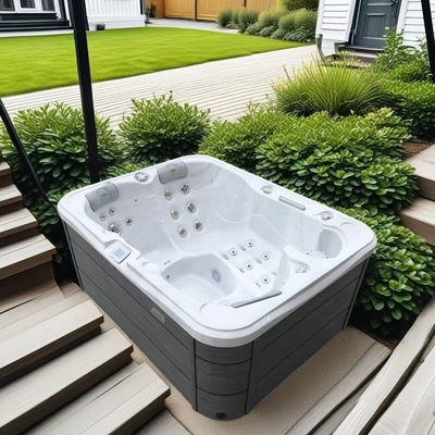 3-4 Orang Jacussii Outdoor Spa Hot Tub dengan Lampu LED dan Energi- Desain