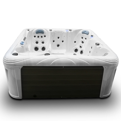 Hydrotherapy Spa Tub Acrylic Outdoor 6 Orang Bak Mandi Air Panas Dengan Air Terjun