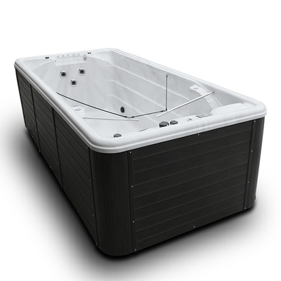 Freestanding Endless Spa Pool Pijat Luar Ruangan Spa Berenang Untuk 6 Orang