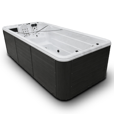 Freestanding Endless Spa Pool Pijat Luar Ruangan Spa Berenang Untuk 6 Orang