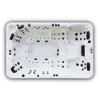 Luxury 8 Kursi Balboa Acrylic Whirlpool Swim Spa Pijat Luar Ruangan Kolam Renang Tak Berujung