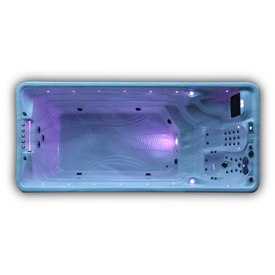 Kolam Renang Tak Berujung Spa Kolam Renang Luar Ruangan Dengan Lampu Led Bawah Air