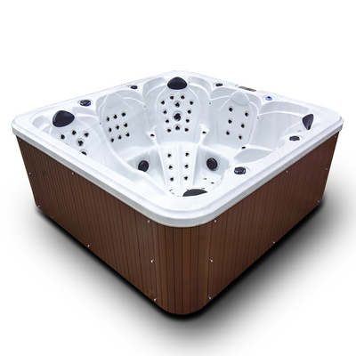 Bathtub Pijat Pusaran Air Besar Akrilik Mewah, Kolam Air Panas Spa Luar Ruangan