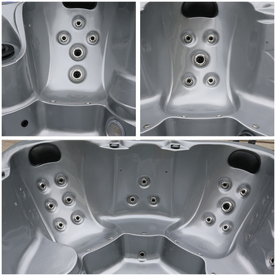 Taman Kolam Renang Outdoor Whirlpool Spa Hot Tub 7 Seats Square Hydro Massage Bathtub