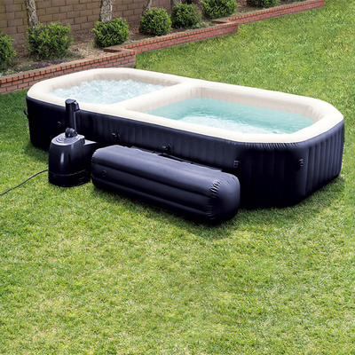 4-6 Orang Inflatable Spa Hot Tub Bathtub Spa Inflatable Suhu Dapat Disesuaikan