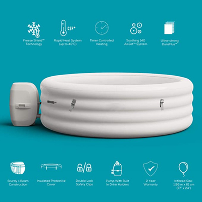 Logo Disesuaikan 6 Orang Spa Hot Tub Round Spa Tub Untuk Outdoor