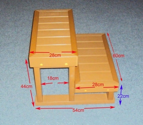 Aksesoris Spa Luar Ruangan Hot Tub 2 Tier Step Plastic Walk In Steps