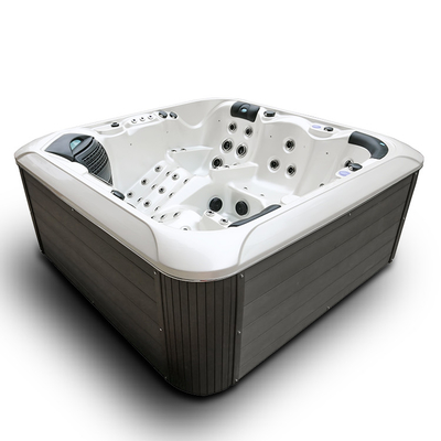 Acrylic Massage Therapy Hot Tub Spa Jacuzzi Tub Untuk Relaksasi Luar Ruangan 5 Orang
