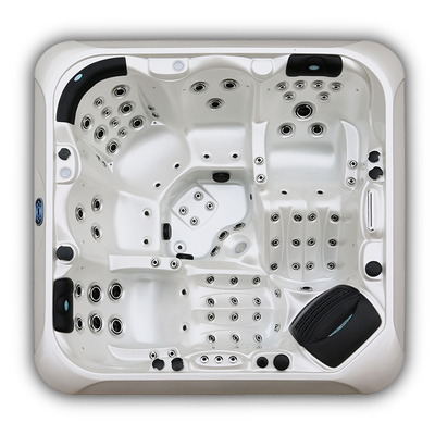 Acrylic Massage Therapy Hot Tub Spa Jacuzzi Tub Untuk Relaksasi Luar Ruangan 5 Orang