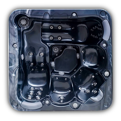 3 kursi 2 kursi tidur 380kg American Aristech Hot Tub Dengan Hidroterapi untuk Relaksasi Spa Rumah