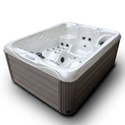 Ukuran Kecil 3 Orang Freestanding Hot Tub Outdoor Whirlpool Spa Bathtub Dengan LED