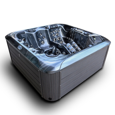 Acrylic Massage Therapy Hot Tub Spa Jacuzzi Tub Untuk Relaksasi Luar Ruangan 5 Orang