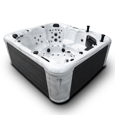 Extra Large Acrylic 6 People Spa Hot Tub Whirlpools Bathtub Dengan 93 Jet