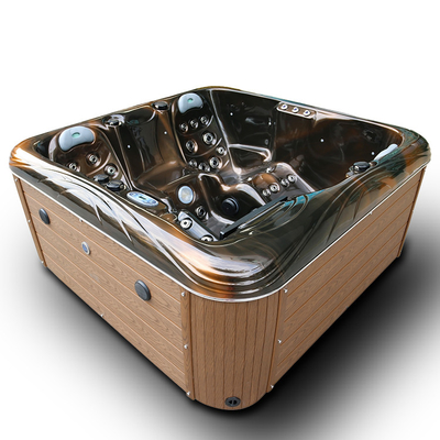 Spa Luar Ruangan 4 Orang Hot Tub Backyard Swim Spa Whirlpool Massage Untuk Jacuzzi