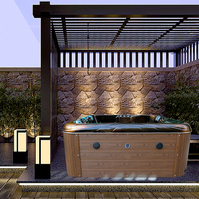 Jacuzzi Luar Ruang Acrylic Massage Spa Bak mandi untuk 4 Orang untuk hidroterapi relaksasi