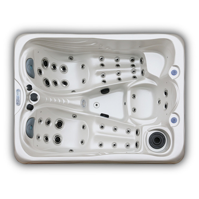 2 Launges Acrylic Hot Tub Whirlpool Bathtub Pijat Spa Luar Ruangan