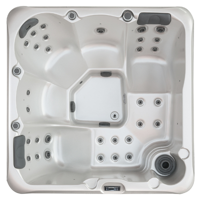 5 Orang Whirlpool Massage Hot Tub Outdoor Spa Tub Dengan Lampu LED Berwarna-warni